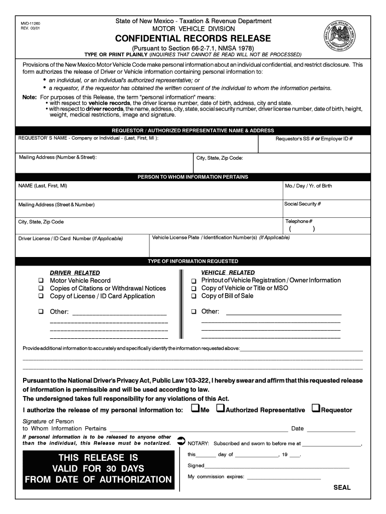 How to Fill Out a Mvd Confidential Record Release Form