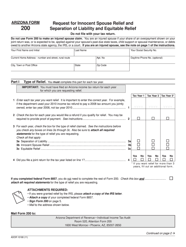  Arizona Form 200  Find Laws 2011