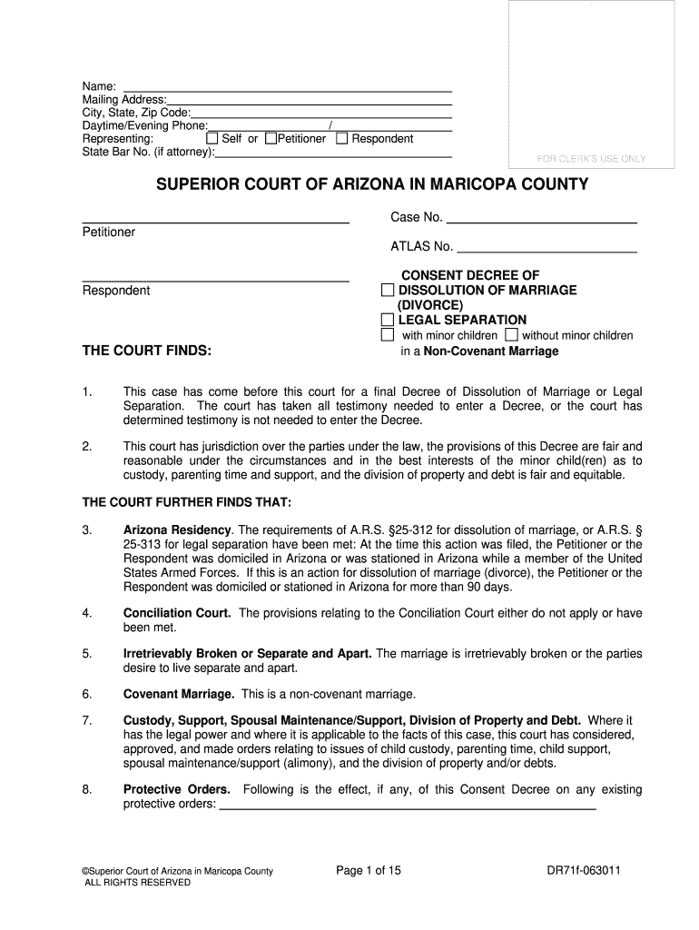  Decree of Dissolution of Marriage 2011-2024