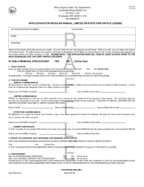 West Virginia State Tax Department Charitable Bingo FormSend