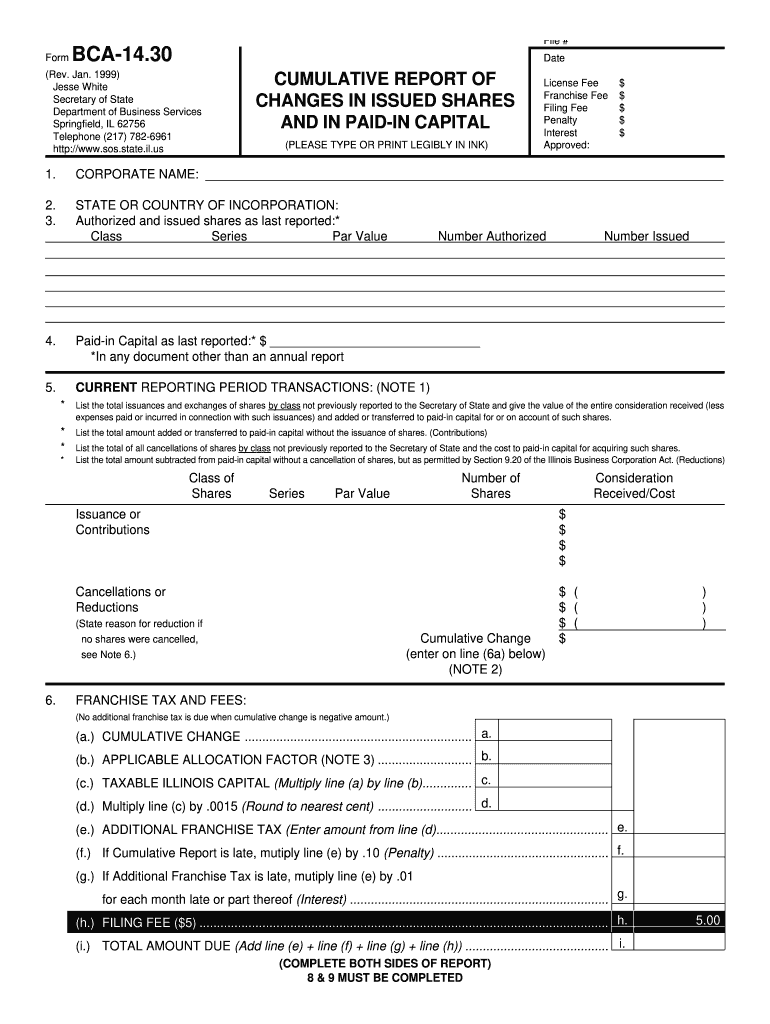 Bca 1430 Illinois Form