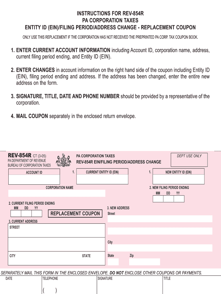  Ein Change of Address Form 2005-2024