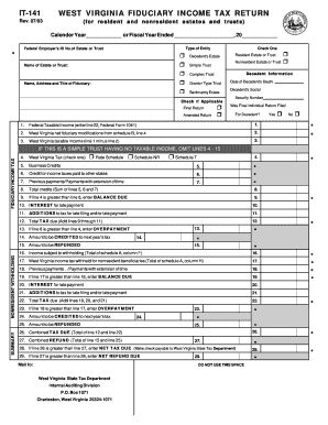Printable Wv Tax Form it 141