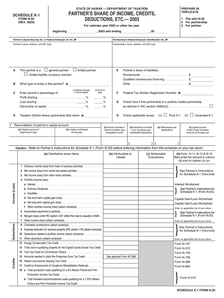 Hawaii Form N 20 - Fill Out and Sign Printable PDF Template | signNow