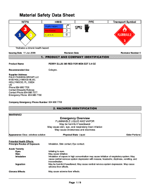 360 Perry Ellis for Women Msds  Form