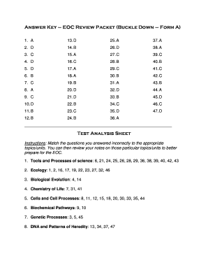 English 2 Practice Test Answer Key  Form