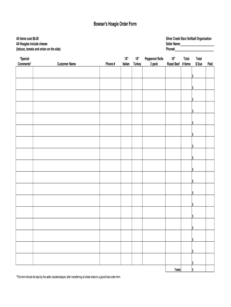 Uniform Order Form