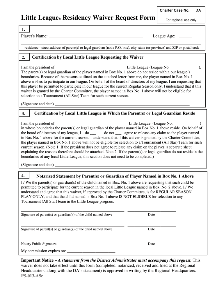 Get and Sign League Waiver Form