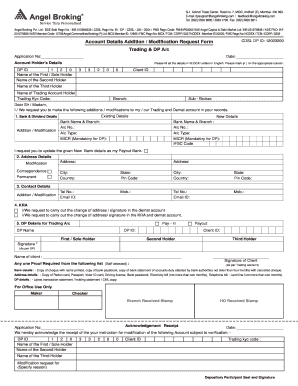 Angel One Modification Form