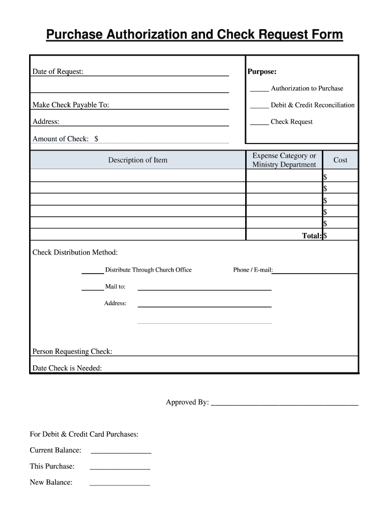 Church Finance Forms to Print Online