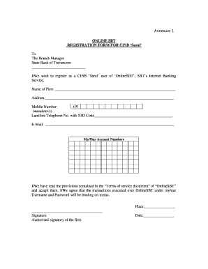 Onlinesbi Saral  Form