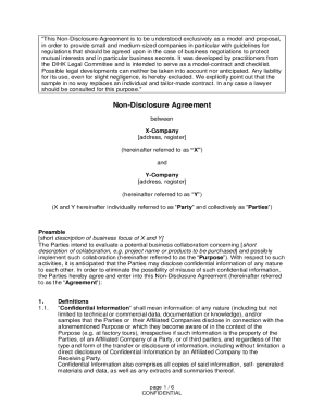 One Way NDA Template  Form