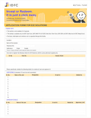 Idfc Common Redempti  Form