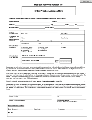 John C Lincoln Medical Records  Form