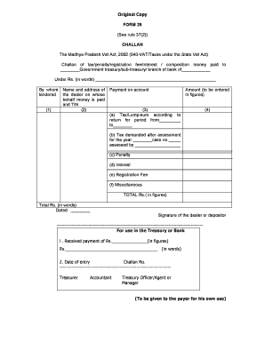  M P Treasury Challan Form Download 2002-2024