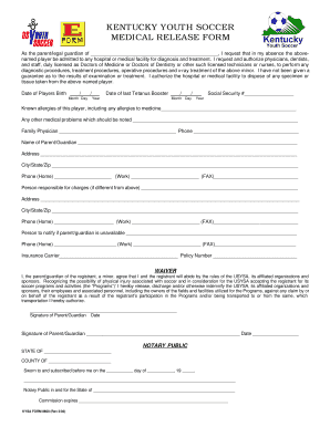 Kysa Medical Release Form