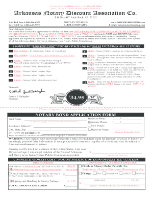  Arkansas Notary Discount Association Form 2007