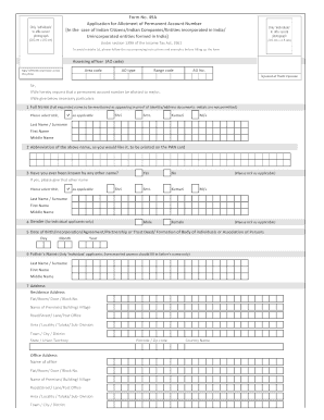 Blank Pan Card PDF  Form