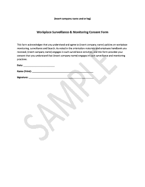 Cctv Consent Form Template