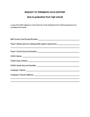 Child Support Termination Form