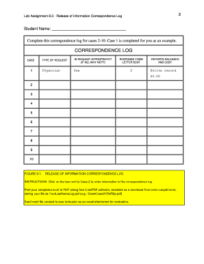 Lab Assignment 84 ROI Correspondence Logdoc  Form