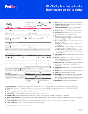 Fedex Bol Download  Form