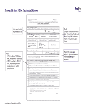 Fedex Fcc Form