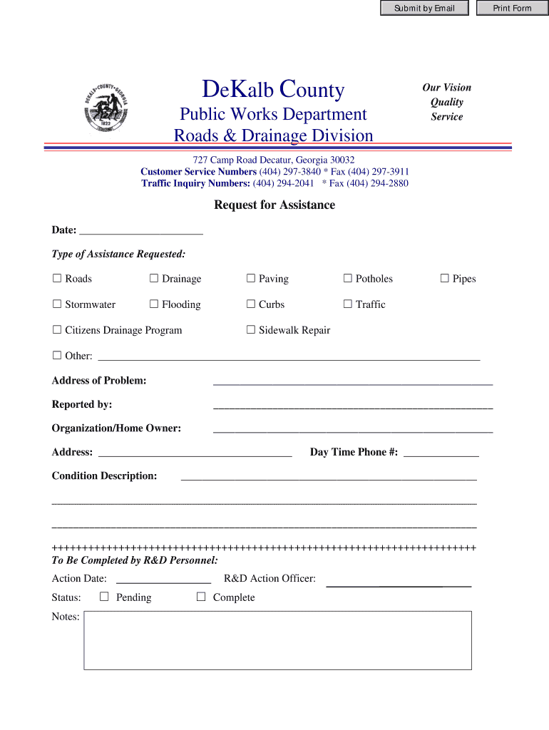 Dekalb County Ga Burial Assistance  Form