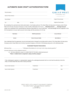 Bank Draft Template  Form