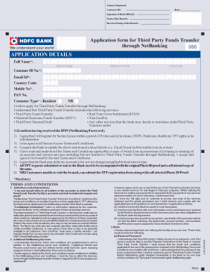 Hdfc Neft Form