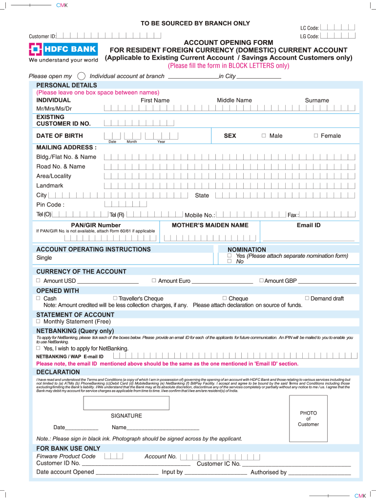 Lg Code Hdfc  Form