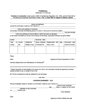 Sl1 Form Axis Bank