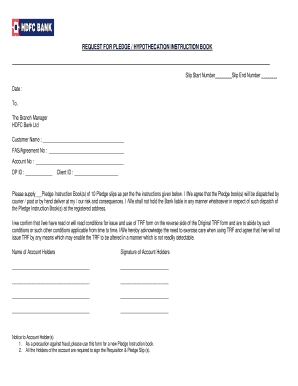 Hdfc Statement Request Form