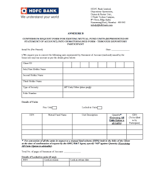 Hdfc Conversion Form PDF