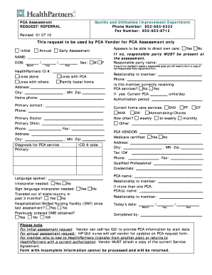Pca Care Plan Template  Form