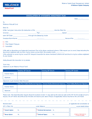 Nippon Sip Cancellation Form