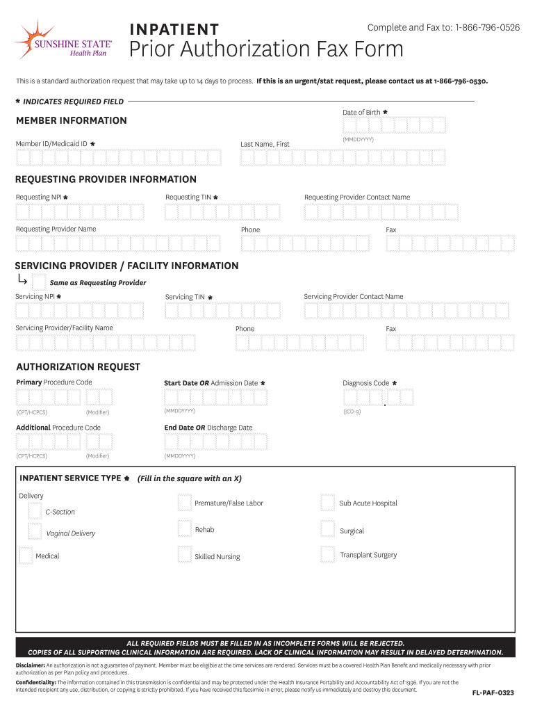 Fl Authorization Form