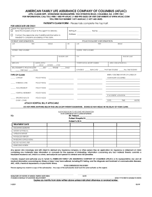 Get and Sign Aflac Claim Forms Cancer Continuing to Print 