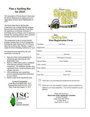 Spelling Bee Registration Form