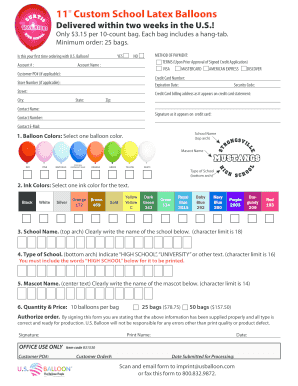 Balloon Order Form