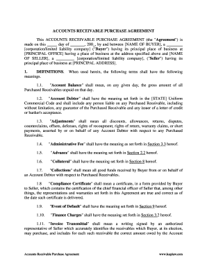 Accounts Receivable Purchase Agreement  Form