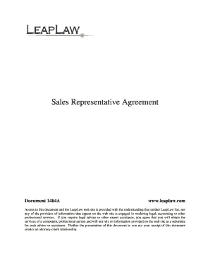 Sales Representative Agreement LeapLaw  Form