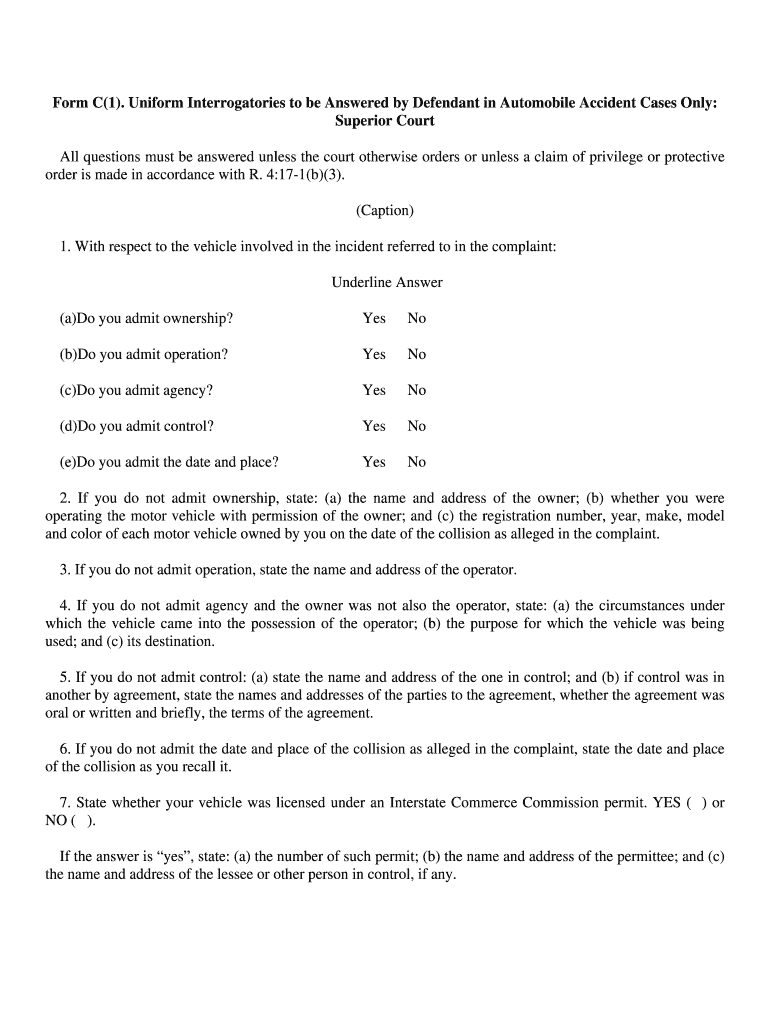 Template for Interrogatories in Texas  Form