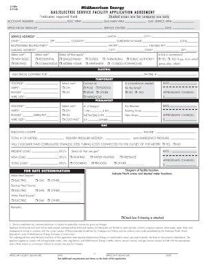 MidAmerican Energy GASELECTRIC SERVICE FACILITY  Form