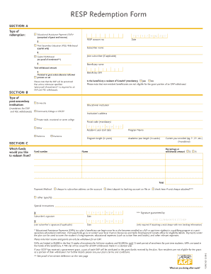 Agf Resp Redemption Form