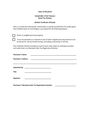 Md Tax Exempt Form