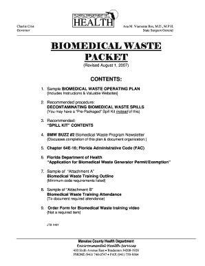 Biomedical Waste Packet Form