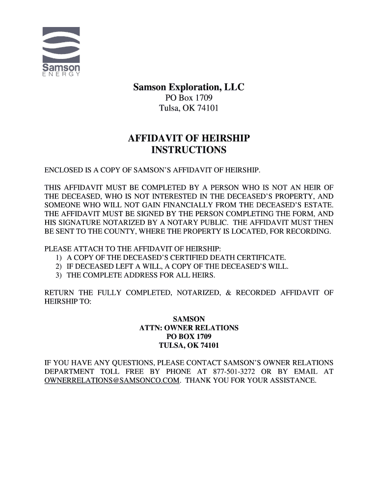 Get and Sign Affidavit of Heirship Kansas  Form