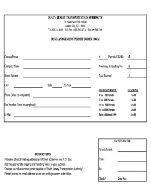 Transport Order Form