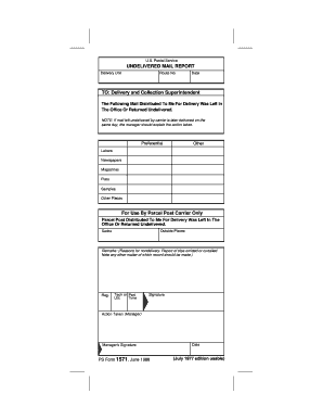 Ps Form 1571